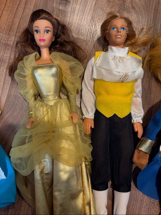 Mattel Other - Vtg 90's Disney Beauty & The Beast Dolls With Clothing by Mattel